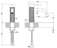 Смеситель для раковины Gessi Cesello 54402 без донного клапана схема 6