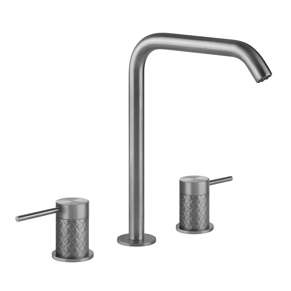 Изображение Смеситель для раковины Gessi Intreccio 54111 с фактурными ручками