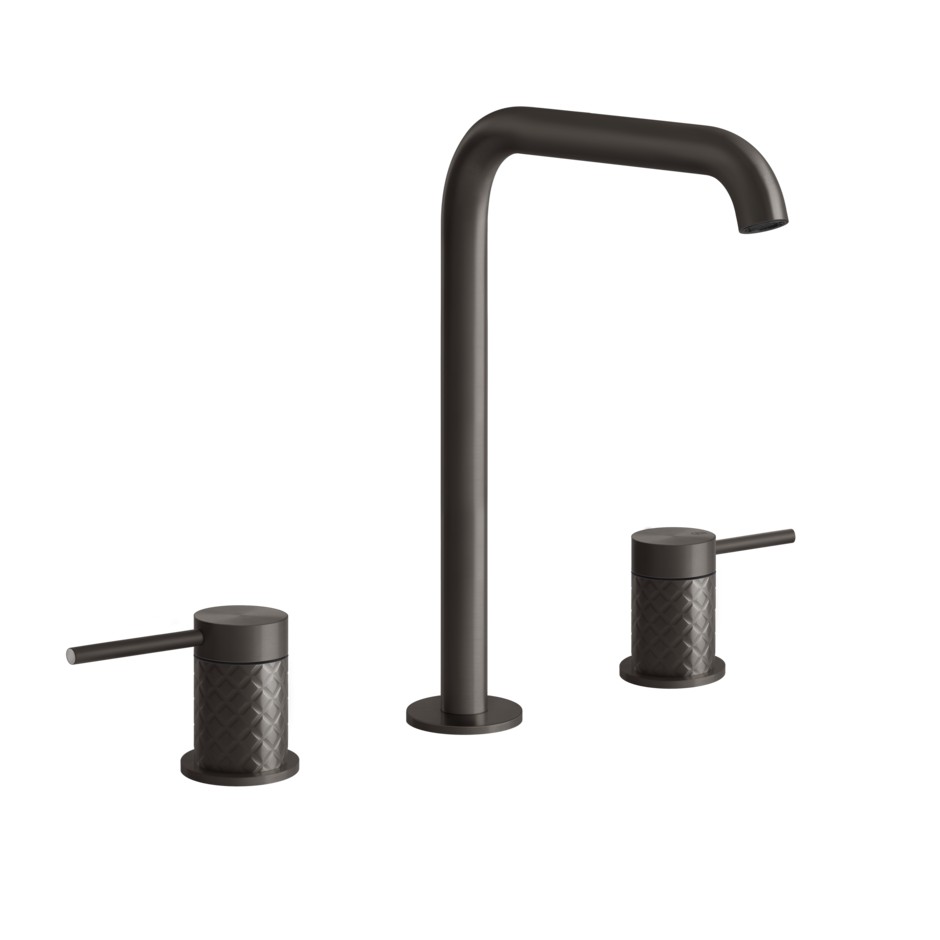 Смеситель для раковины Gessi Intreccio 54111 с фактурными ручками ФОТО