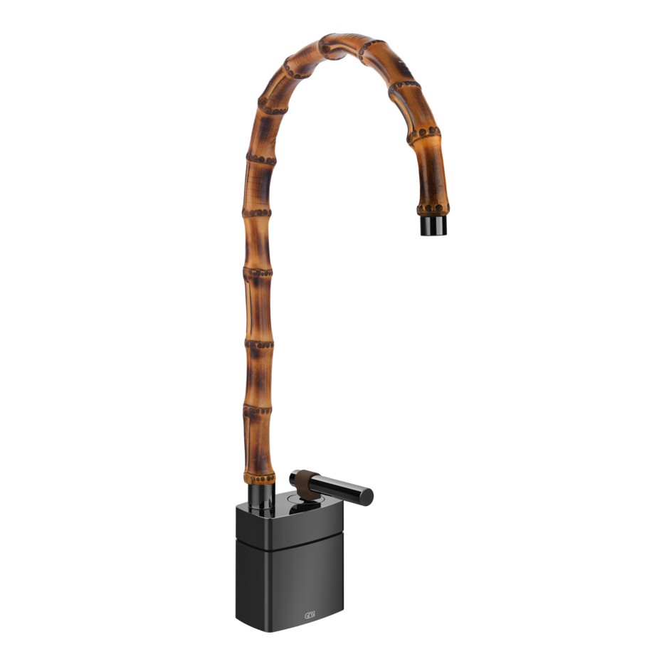 Смеситель для раковины Gessi Jacqueline 77033 средний с высоким поворотным изливом и металлическим вентилем ФОТО