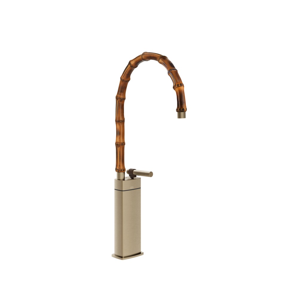 Смеситель для раковины Gessi Jacqueline 77037 высокий со средним поворотным изливом и металлическим вентилем ФОТО