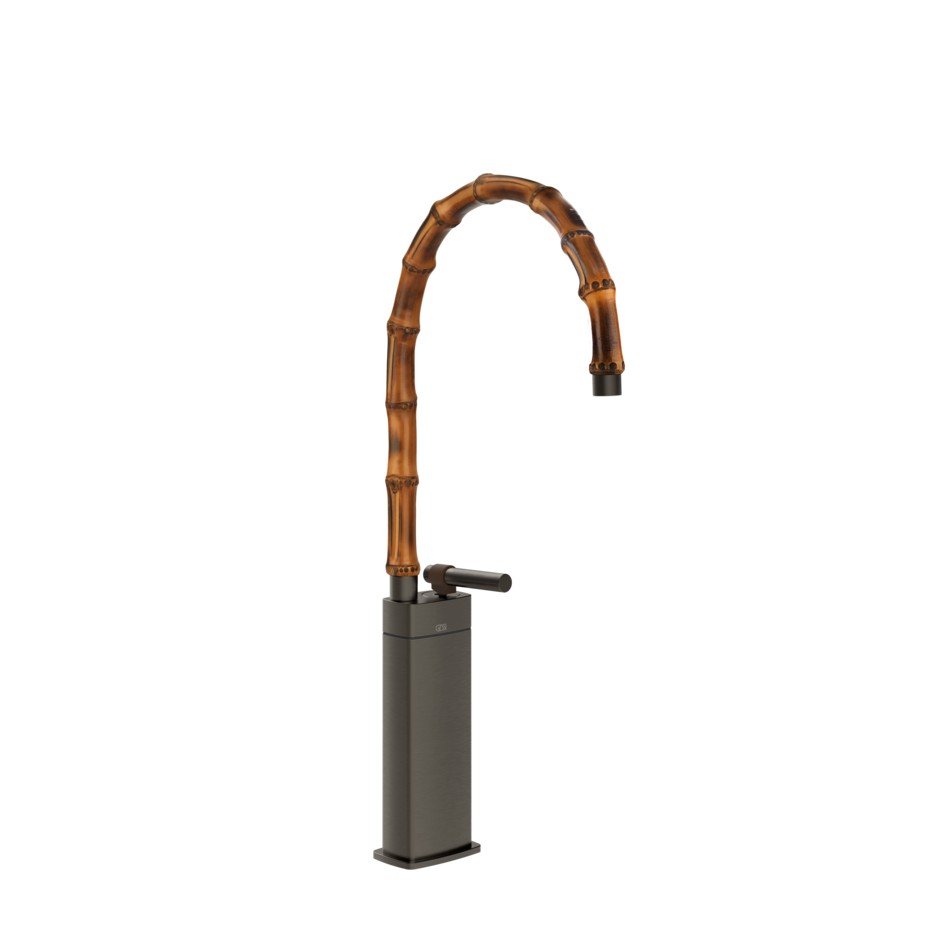 Смеситель для раковины Gessi Jacqueline 77037 высокий со средним поворотным изливом и металлическим вентилем ФОТО