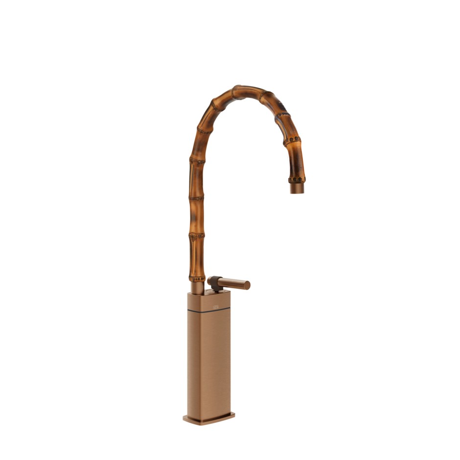 Смеситель для раковины Gessi Jacqueline 77037 высокий со средним поворотным изливом и металлическим вентилем ФОТО