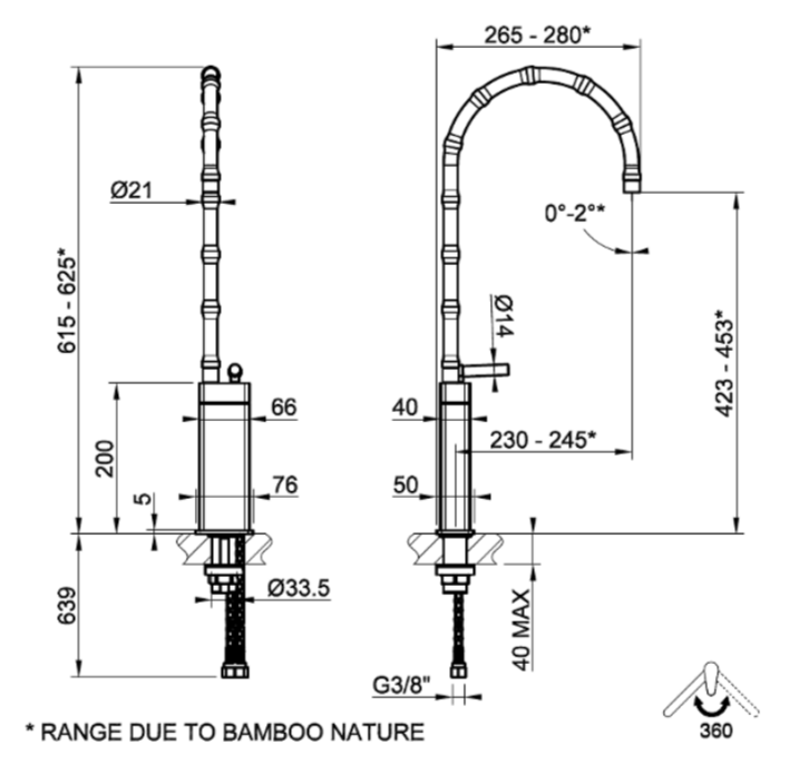 Смеситель для раковины Gessi Jacqueline 77209 высокий с высоким поворотным изливом и вентилем под дерево ФОТО