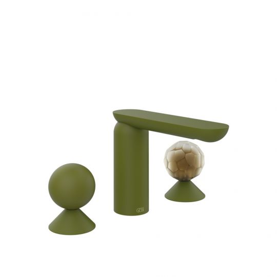 Смеситель для раковины Gessi Perle 74045 без донного клапана с вентилями-сферами из металла и муранского стекла Battuto схема 13