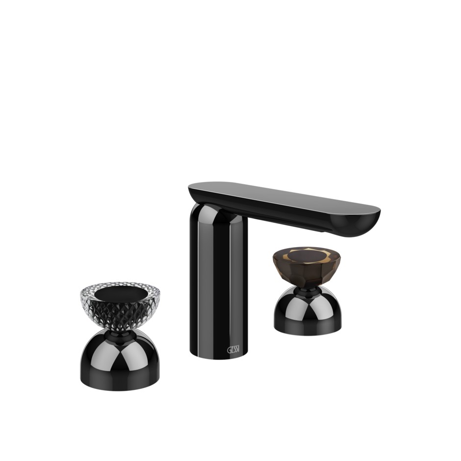 Смеситель для раковины Gessi Perle 74786 без донного клапана с вентилем-полусферой из муранского стекла Balloton и Battuto ФОТО