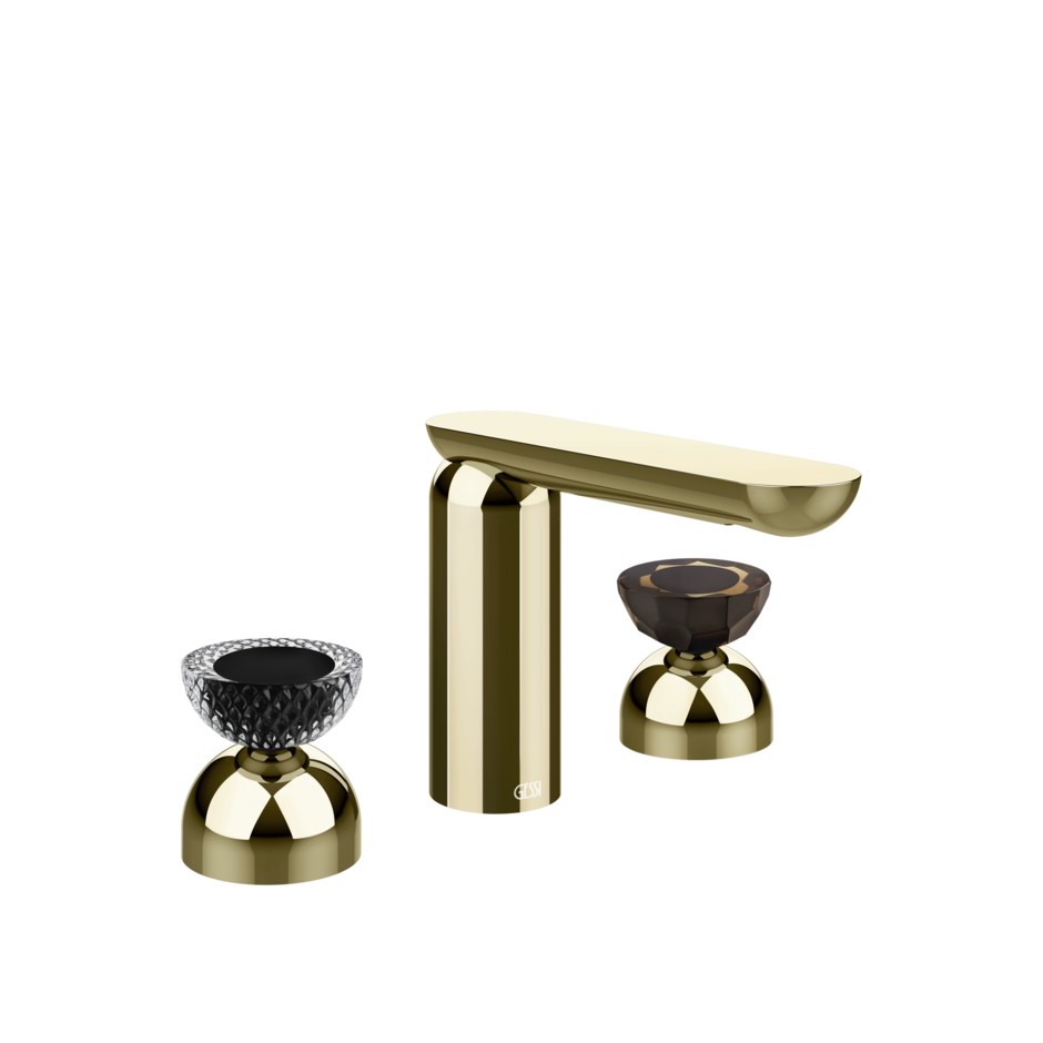 Смеситель для раковины Gessi Perle 74786 без донного клапана с вентилем-полусферой из муранского стекла Balloton и Battuto ФОТО