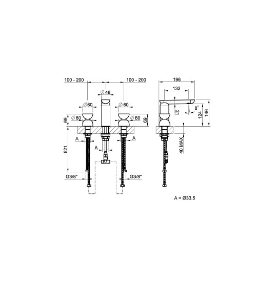 Смеситель для раковины Gessi Perle 74796 без донного клапана, с вентилями-полусферами из металла и муранского стекла Balloton ФОТО