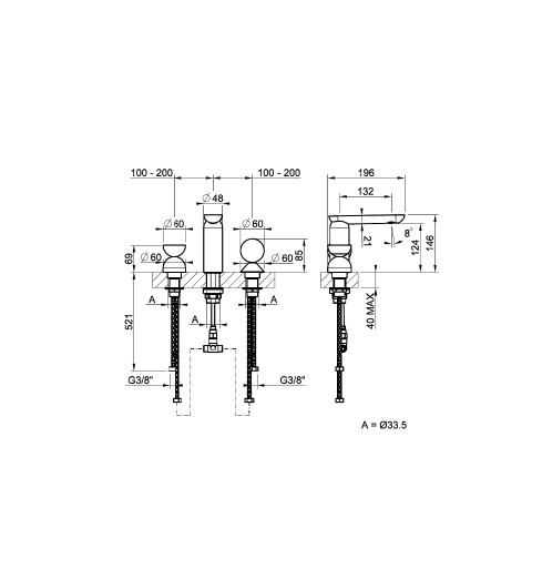 Смеситель для раковины Gessi Perle 74858 без донного клапана с вентилем-полусферой из муранского стекла Battuto и вентилем-сферой из камня Onyx Green ФОТО