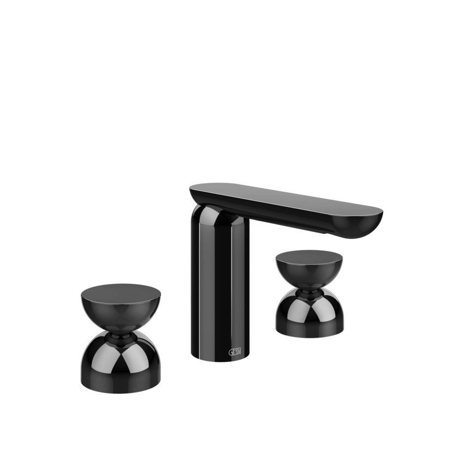 Смеситель для раковины Gessi Perle 74996 без донного клапана с металлическими вентилями-полусферами ФОТО