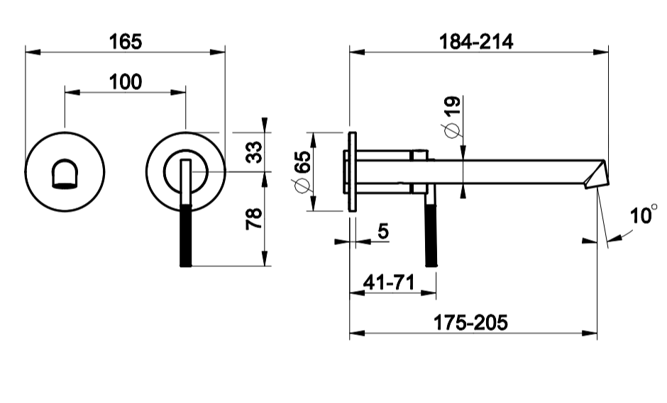Смеситель для раковины встраиваемый Gessi Ingranaggio 63583 однорычажный ФОТО