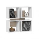 Полка настенная тип 8 Дуб Сонома, Белый (поры дерева)