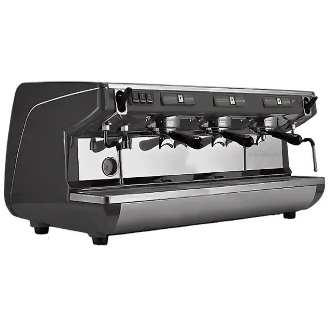 Кофемашина Appia Life 3Gr S черная, высокие группы, экономайзер, автомат