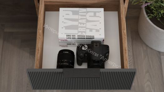 Стол письменный «Графит» Дуб Крафт Табачный, Холст Вулкан