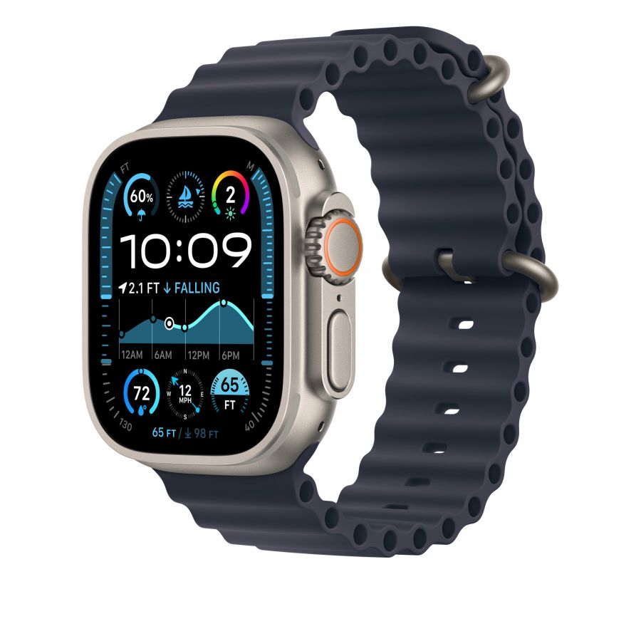 Часы Apple Watch Ultra 2 GPS + Cellular 49mm Natural Titanium Case with Navy Ocean Band