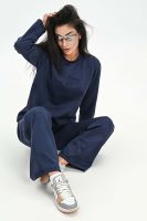 Свитшот из мягкой эко замши [синий]