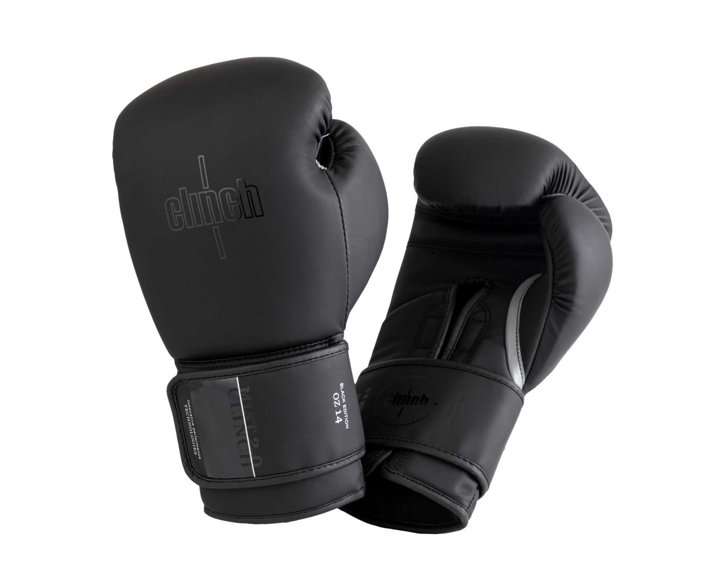 Перчатки боксерские Clinch Mist 2.0 черные, 16 унц., артикул C183