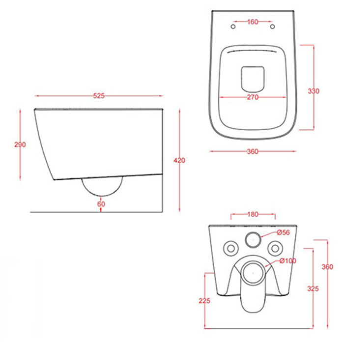 Безободковый подвесной унитаз Artceram A16 ASV003 ФОТО