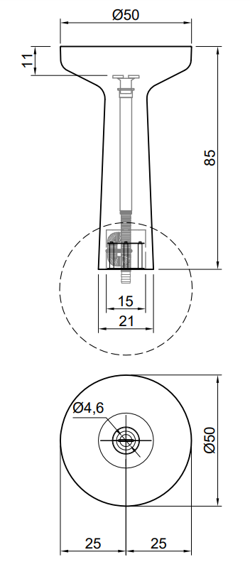 Раковина Antonio Lupi Ago Ago185 50х50 ФОТО