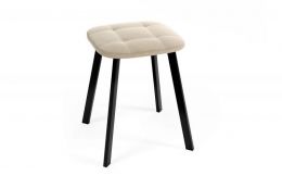 Табурет КРАФТ KV, велюр Ultra Sand (бежевый), металл черный (4шт)