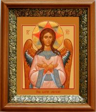 Икона Спас Благое Молчание в киоте с басмой Виноградная Лоза (UV-печать)(33170)