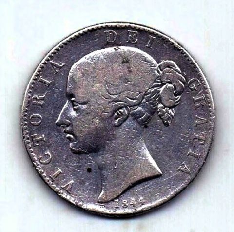 1 крона 1844 Великобритания XF