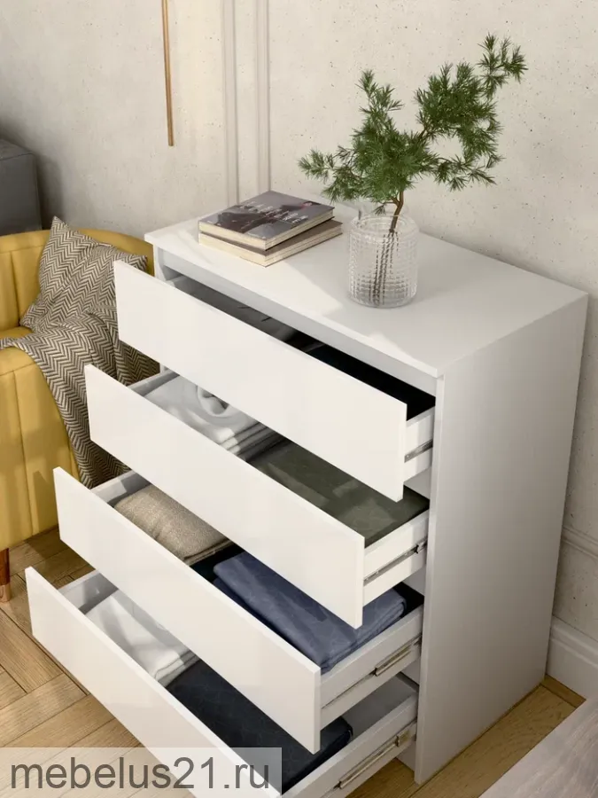 Комод Прайм 800.4 Белый