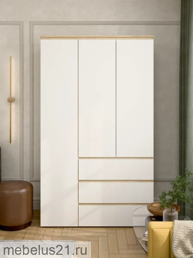 Шкаф Прайм 1200 Сонома/Белый