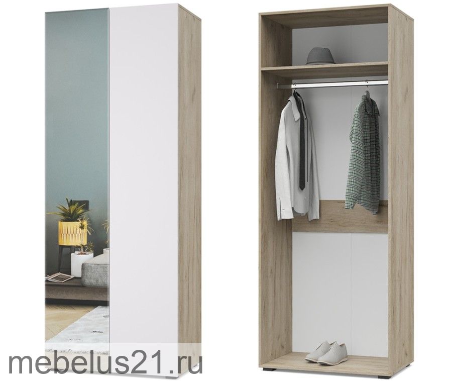 Шкаф платяной с зеркалом Челси Ч21