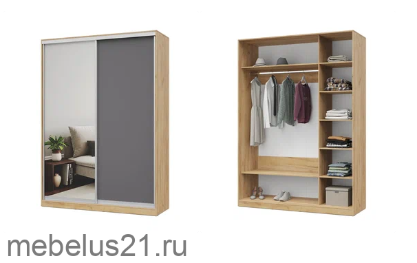 Шкаф купе с зеркалом 170 Роланд