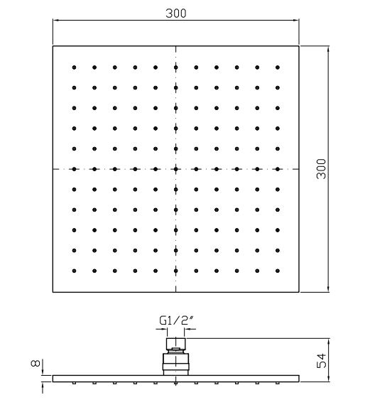 Тропический душ Zucchetti Him 30 см Z94269 ФОТО