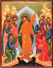 Рукописная Икона Воскресение Христово 22х28 см