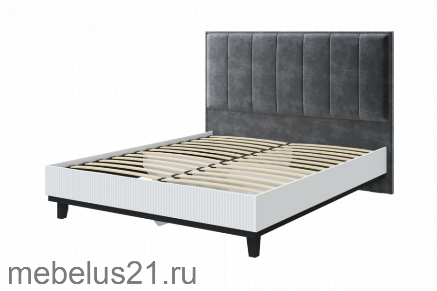 Кровать с мягкой спинкой 140