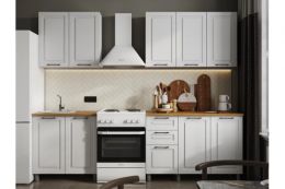 Кухня Аликанте 2м. без стекла  Белый снег без столешницы