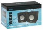 Актив.колонки 2.0 Perfeo "WAVE", 2х3 Вт (RMS), черный, пит. USB (PF-128-B)