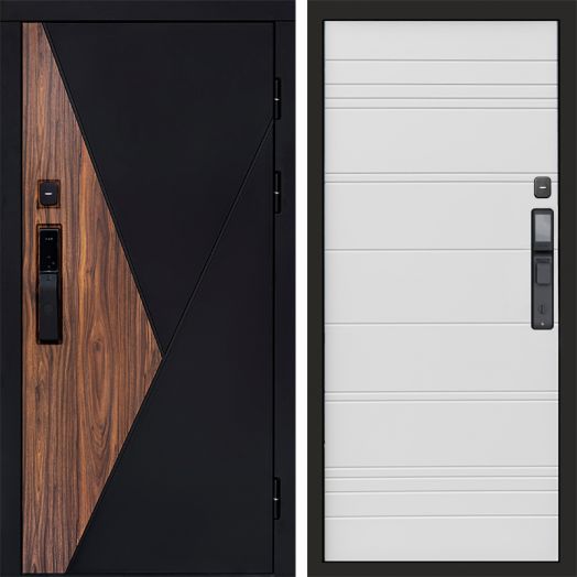 Входная дверь ВДК Матрикс с электронным замком - White line