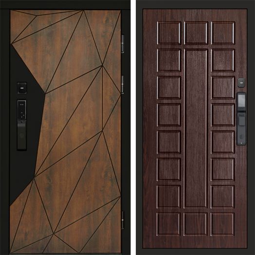 Входная дверь ВДК Геометрия с электронным замком - Престиж Венге