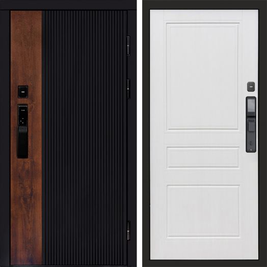 Входная дверь ВДК Престиж с электронным замком - Классика Белое дерево