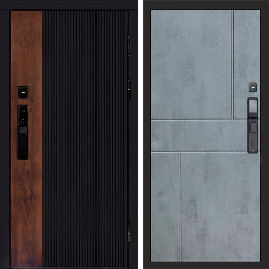 Входная дверь ВДК Престиж с электронным замком - Мастино Бетон темный