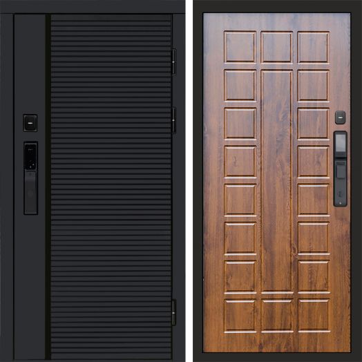 Входная дверь ВДК Блэк Лайн с электронным замком - Престиж Дуб