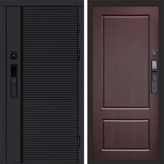 Входная дверь ВДК Блэк Лайн с электронным замком - Марсель Шоколад
