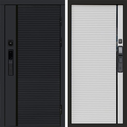 Входная дверь ВДК Блэк Лайн с электронным замком - Porte white