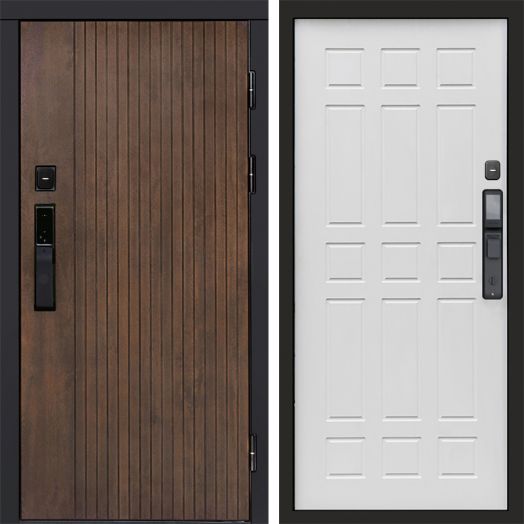 Входная дверь ВДК Твист Ультра с электронным замком - Спарта Белое дерево