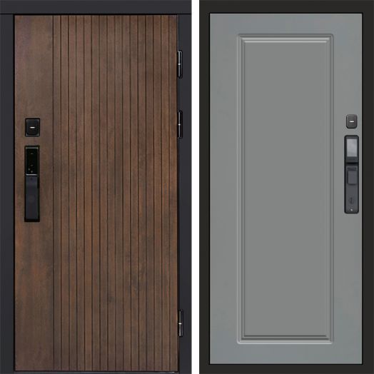 Входная дверь ВДК Твист Ультра с электронным замком - Гранд Грей софт