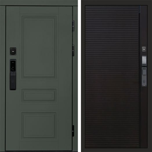 Входная дверь ВДК Орегон Грин с электронным замком - Porte black