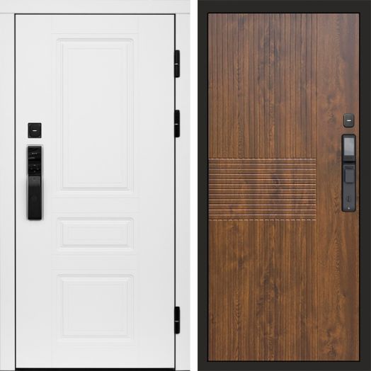Входная дверь ВДК Орегон Вайт с электронным замком - Мастино Дуб