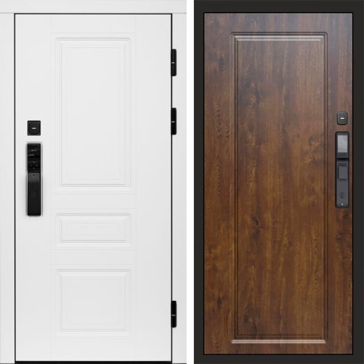 Входная дверь ВДК Орегон Вайт с электронным замком - Гранд Дуб