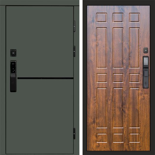 Входная дверь ВДК Тренд Грин с электронным замком - Спарта Дуб