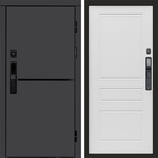 Входная дверь ВДК Тренд Графит с электронным замком - Классика Лиственница