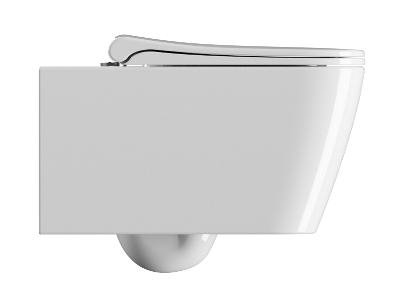 Безободковый унитаз подвесной GSI NUBES 961511 350 мм х 550 мм, без крепления, белый глянцевый ФОТО